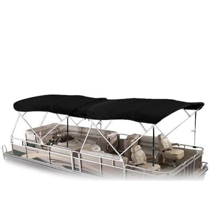 Eevelle Summerset Premium Bimini Top Kit w/ Hardware and Frame - Height 54in SS-544B103DBL-BLK